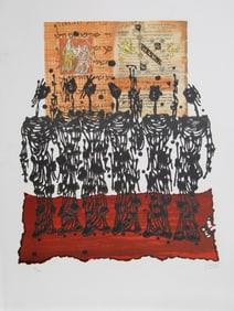 Moshe Elazar Castel, El Ritual, Lithograph