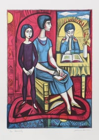 Irving Amen, Family, Lithograph
