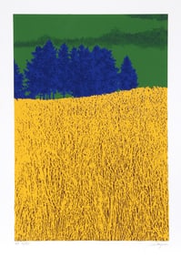 Daniel Riberzani, Champ de Ble & Sapins Bleus, Screenprint
