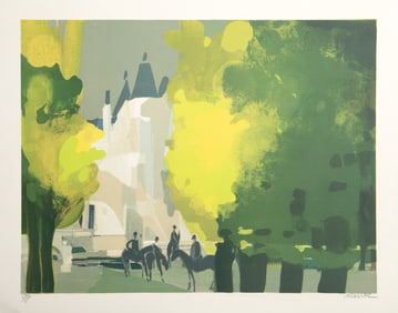Alfred Defossez, French Countryside, Lithograph