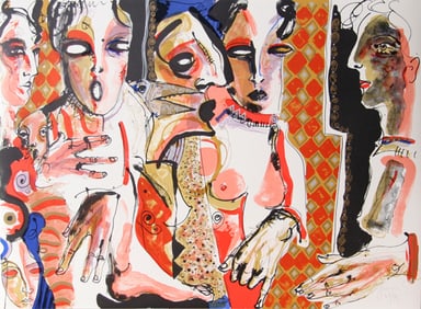 Juan Sebastian Barbera Duron, La Comision from the Los Conjuros Suite, Lithograph on Guarro Paper