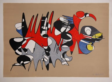 Herve Bordas, Modern Abstract, Lithograph