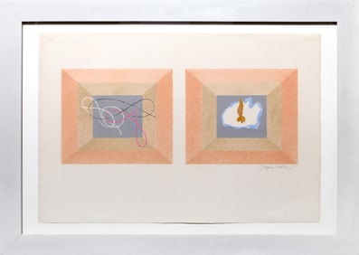 Jacques Villon, Composition II for Les Bucoliques, Lithograph on Arches