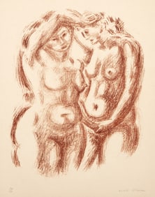 Andre Masson, Les Deux Nus, Lithograph on wove paper