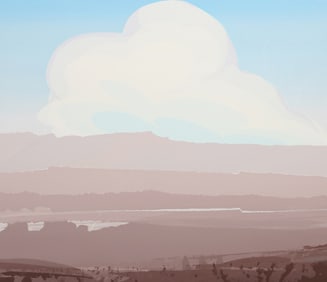 Joseph Grippi, White Cloud, Screenprint Monoprint