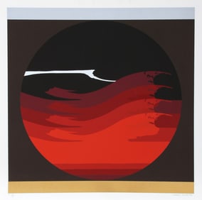 Thomas W. Benton, Gate Series Red, Screenprint
