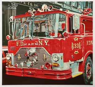 Ron Kleemann, Soho Saint (Fire Engine), Screenprint
