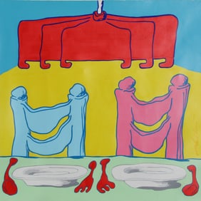 Pietro Bulloni, La Tavola, Oil on Canvas