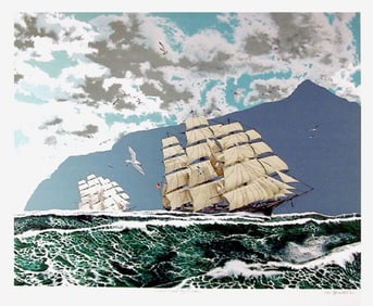 Mel Hunter, Raven Ahead of Timor, Lithograph