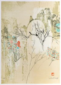 Lebadang (aka Hoi), Tree and Mountain Landscape, Lithograph