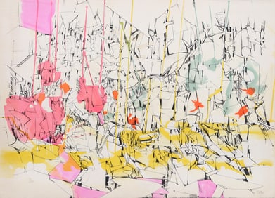 Dimitri Petrov, Untitled - Futuristic Cityscape I, Lithograph