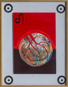 Jane Willoughby, Abstract Orb, Acrylic on Board