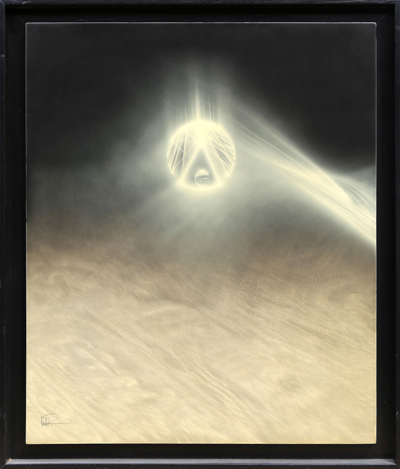 Andreas Nottebohm, KN852, Oil on Aluminum: Artist: Andreas Nottebohm, German/American (1944 - ) Title: KN852 Year: 1986 Medium: Oil on Aluminum, signed, and dated verso Size: 48 x 40 in. (121.92 x 101.6 cm) Frame Size: 53.5 x 45.5 inches Descr