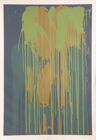 Larry Poons, Blue, Green, Screenprint