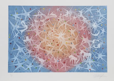 Vonn Angelo, Horoscope, Etching with Aquatint