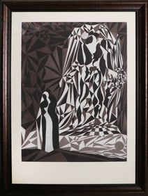 Benjamin Benno, Cubist Mother, Pastel on Paper