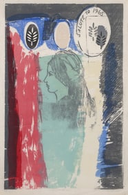 June Mary Ann Hildebrand, Salute to 1965, Lithograph, Woodblock and Intaglio on Japon