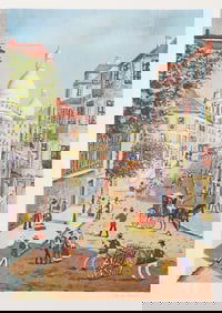 Claude Tabet, Rue Norvins, Lithograph on Arches