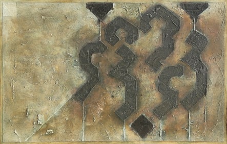 Lou Fink, Untitled, Oil and Sand on Canvas