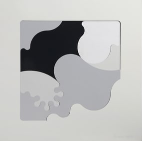 Karl Gerstner, AlgoRythm No. 10, Screenprint Assemblage of 5 die-cut sheets of wove paper