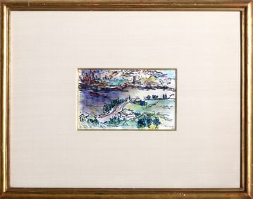 Dimitrie Berea, Saint Moritz, Watercolor and Marker on paper