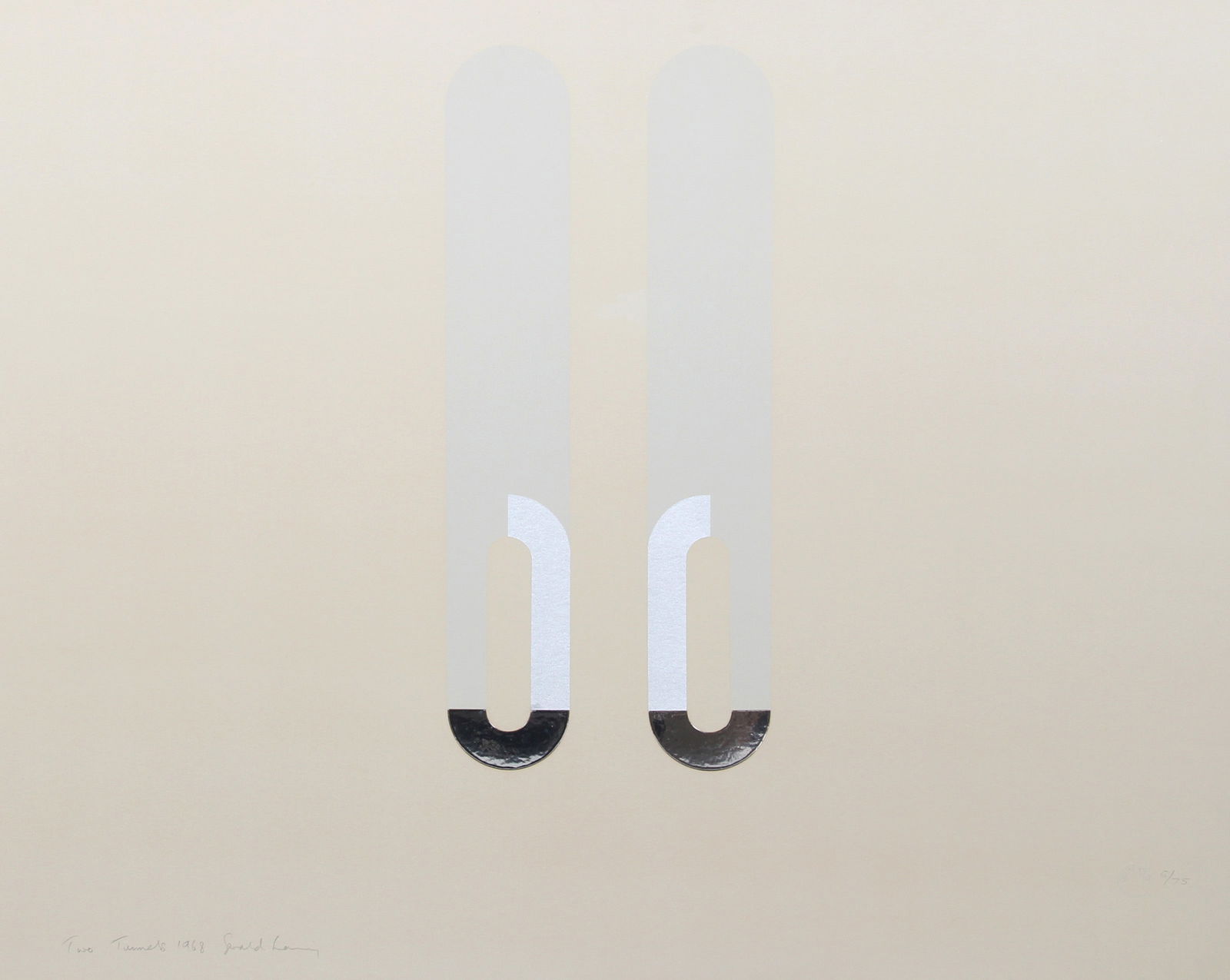 Gerald Laing, Two Tunnels, Screenprint and Foil Collage (1 of 3)