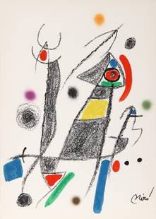 Joan Miro, Maravillas con Variaciones Acrosticas en el jardin de Miro (Number 8), Lithograph: Artist: Joan Miro, Spanish (1893 - 1983) Title: Maravillas con Variaciones Acrosticas en el jardin de Miro (Number 8) Year: 1975 Medium: Lithograph, signed in the plate Edition: 1500 Size: 19.5 in. x