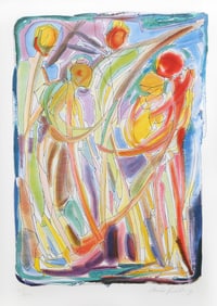 Chaim Goldberg, Dancers, Lithograph