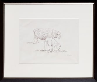 Henry Moore, Two Fat Lambs (Cramer 395), Lithograph on Laid paper