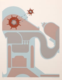 Lee Adler, Gears V, Screenprint