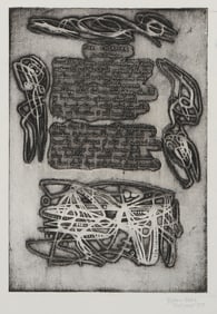 Stanley William Hayter, The Engraver, Etching on copy paper