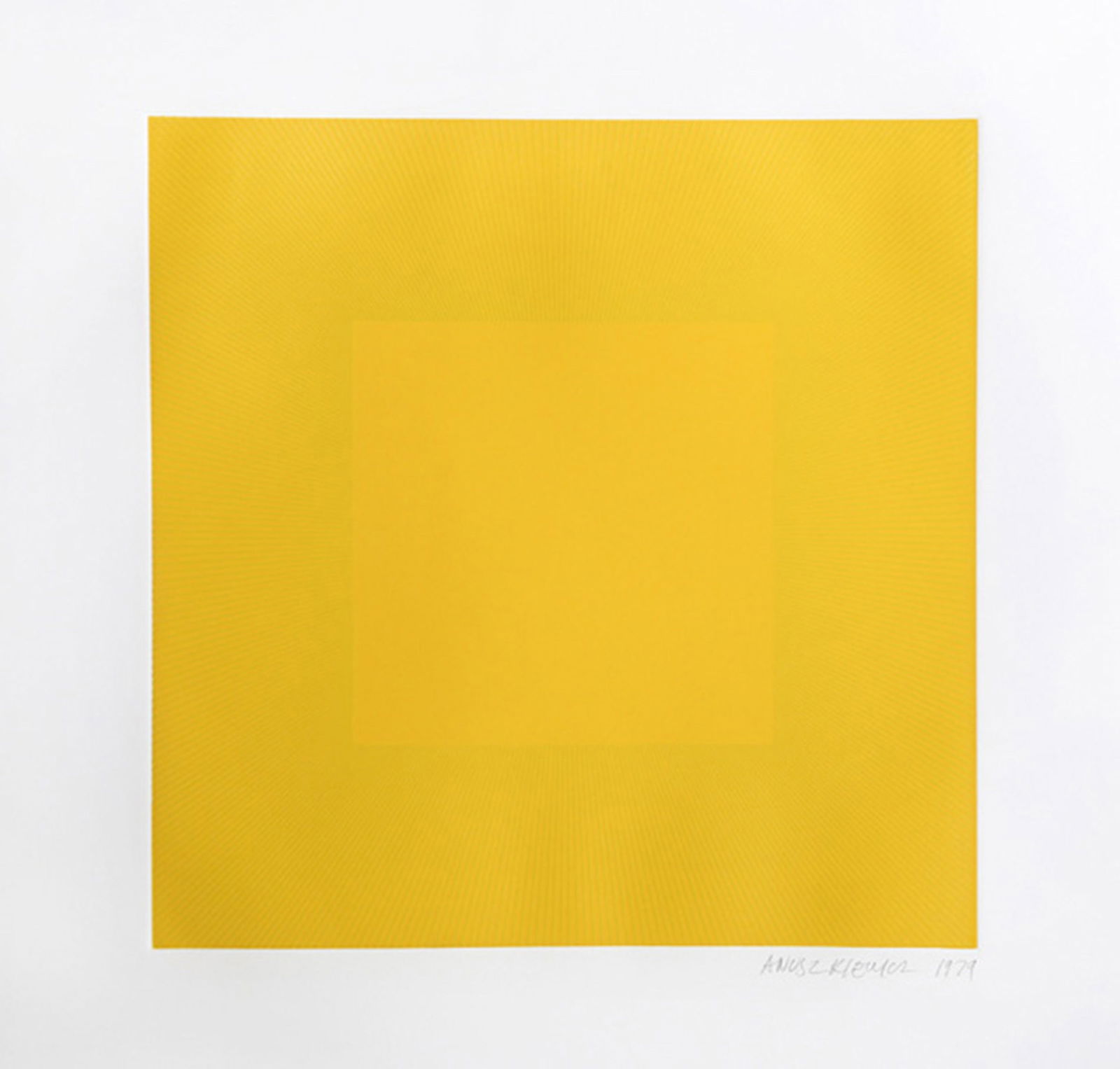 Richard Anuszkiewicz, Spring Suite (Yellow with Yellow), Intaglio Etching with Aquatint on Somerset (1 of 3)