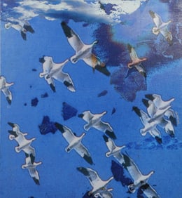 Michael Knigin, Rainbow Tour, Screenprint on Canvas, mounted on board