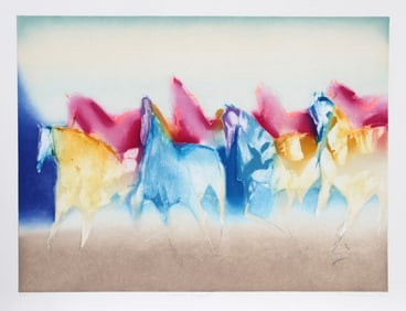 Jean Richardson, Spring Pageant, Aquatint Etching