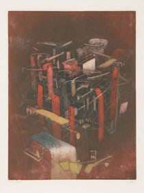 Roberto Matta, Etre atout from Hom'mere III - L'Ergonaute, Aquatint Etching on Japon