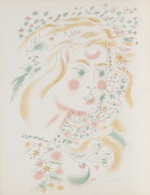 Andre Masson, Le Philosophe au Papillon from Je Reve Portfolio, Lithograph on Arches