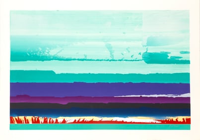 Joseph Grippi, Green Sky 2, Screenprint Monoprint