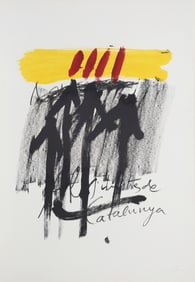 Antoni Tapies, 6 from Als Mestres de Catalunya, Lithograph