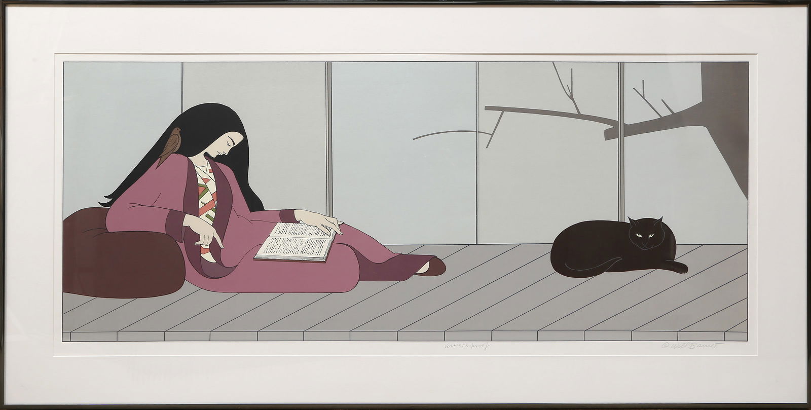 Will Barnet, Aurora (Red), Color Screenprint on Lenox: Artist: Will Barnet, American (1911 - 2012) Title: Aurora (Red) Year: 1979 Medium: Color Screenprint on Lenox, signed and numbered in pencil Edition: AP Image Size: 16.5 x 40 inches Size: 20 x 43.5 in
