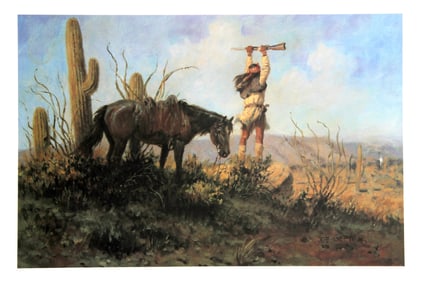 Joe Beeler, The Signal, Lithograph
