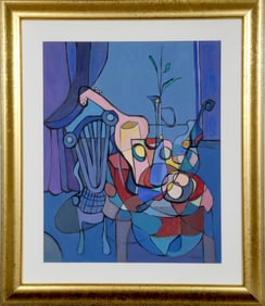 Avi Farin, Still Life with Mandolin, Oil on Canvas