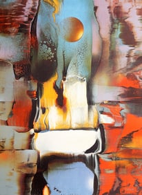 Leonardo Nierman, Cosmic Energy 4, Lithograph with embossing