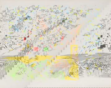 Roberto Matta, Fog Gog Magog, Planche 3, Lithograph on Arches