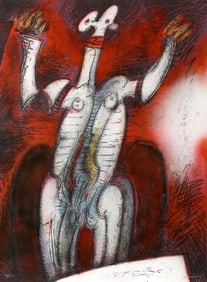 Edmundo Aquino, Pescador, Lithograph on Arches