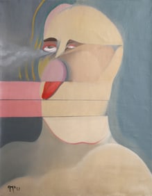 Rodolfo Opazo Bernales, Cabeza, Oil on Canvas