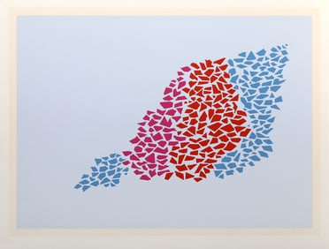 Robert Goodnough, Pink, Red, and Blue, Screenprint