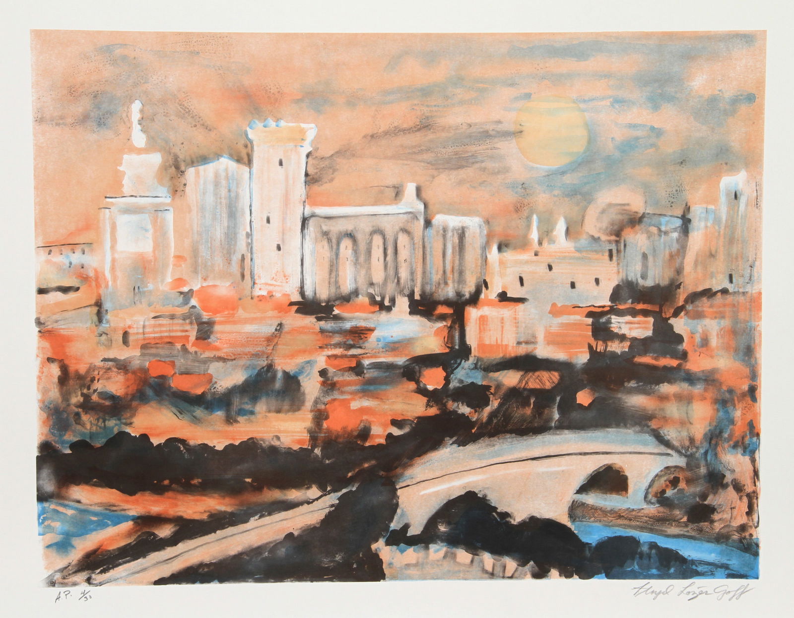 Lloyd Lozes Goff, Notre Dame, Lithograph (1 of 3)