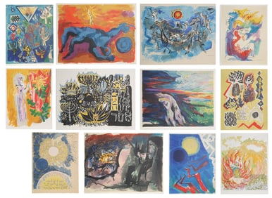 Abraham Rattner, In the Beginning Portfolio, 12 Lithographs on Arches