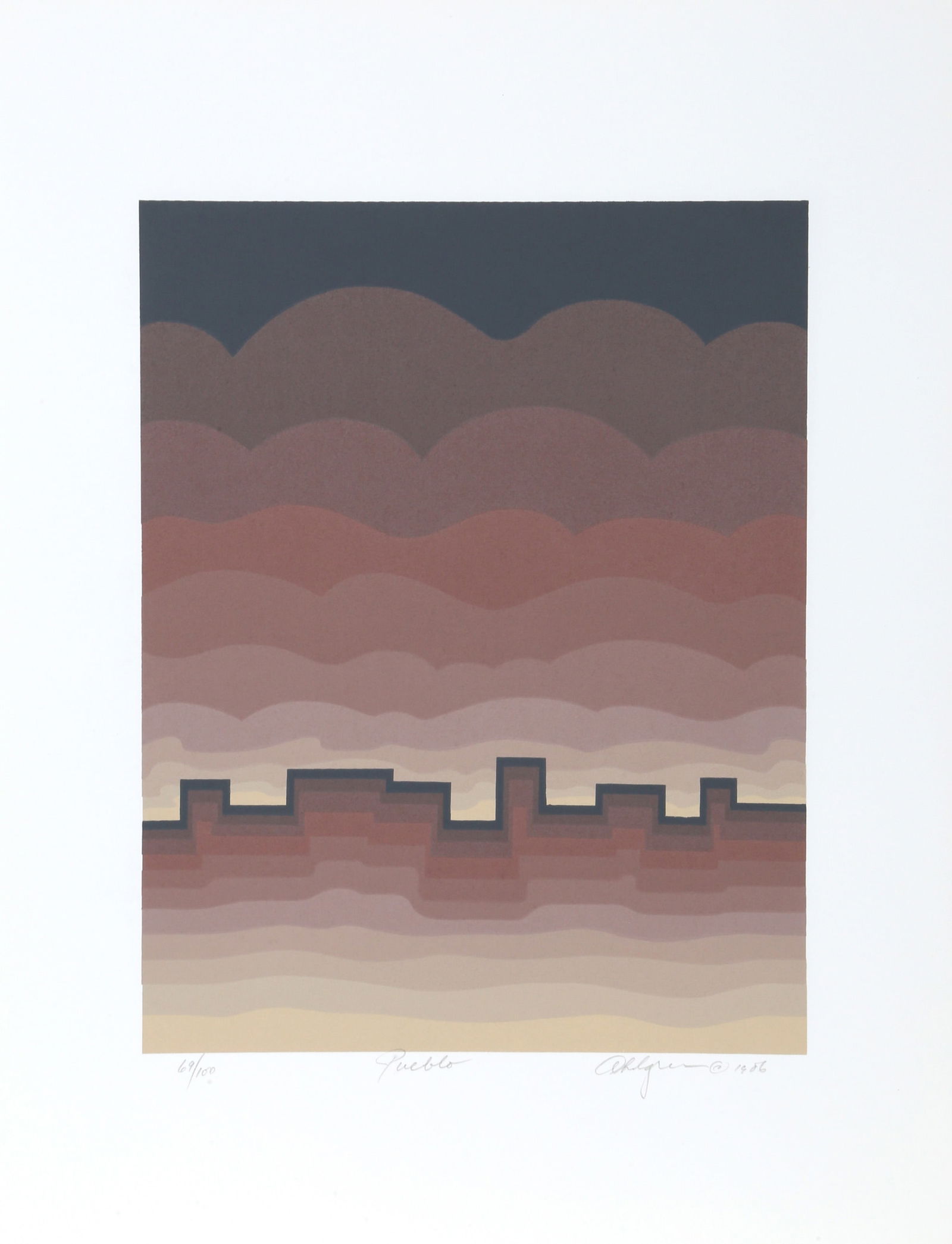 Roy Ahlgren, Pueblo, Screenprint (1 of 1)