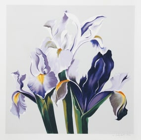 Lowell Blair Nesbitt, Three Irises, Screenprint